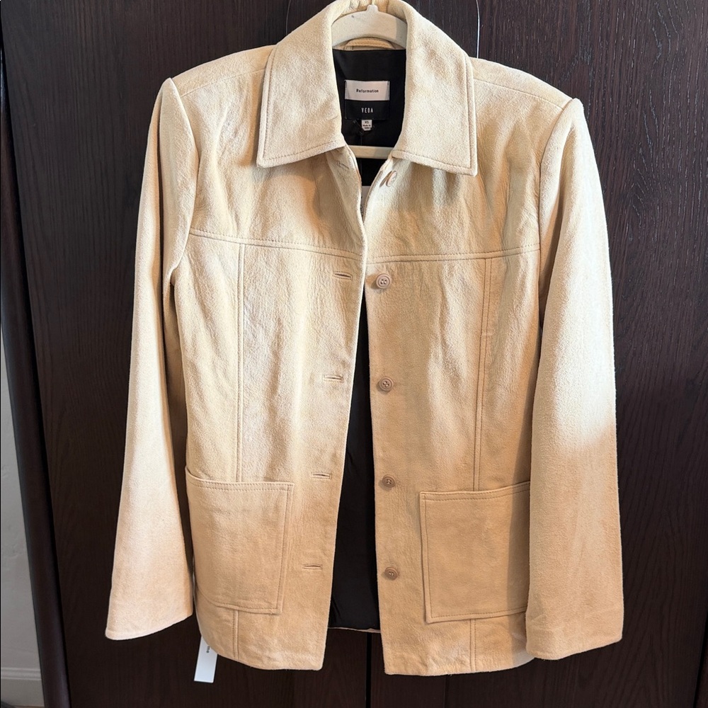 Reformation Lincoln Suede Shirt Jacket
